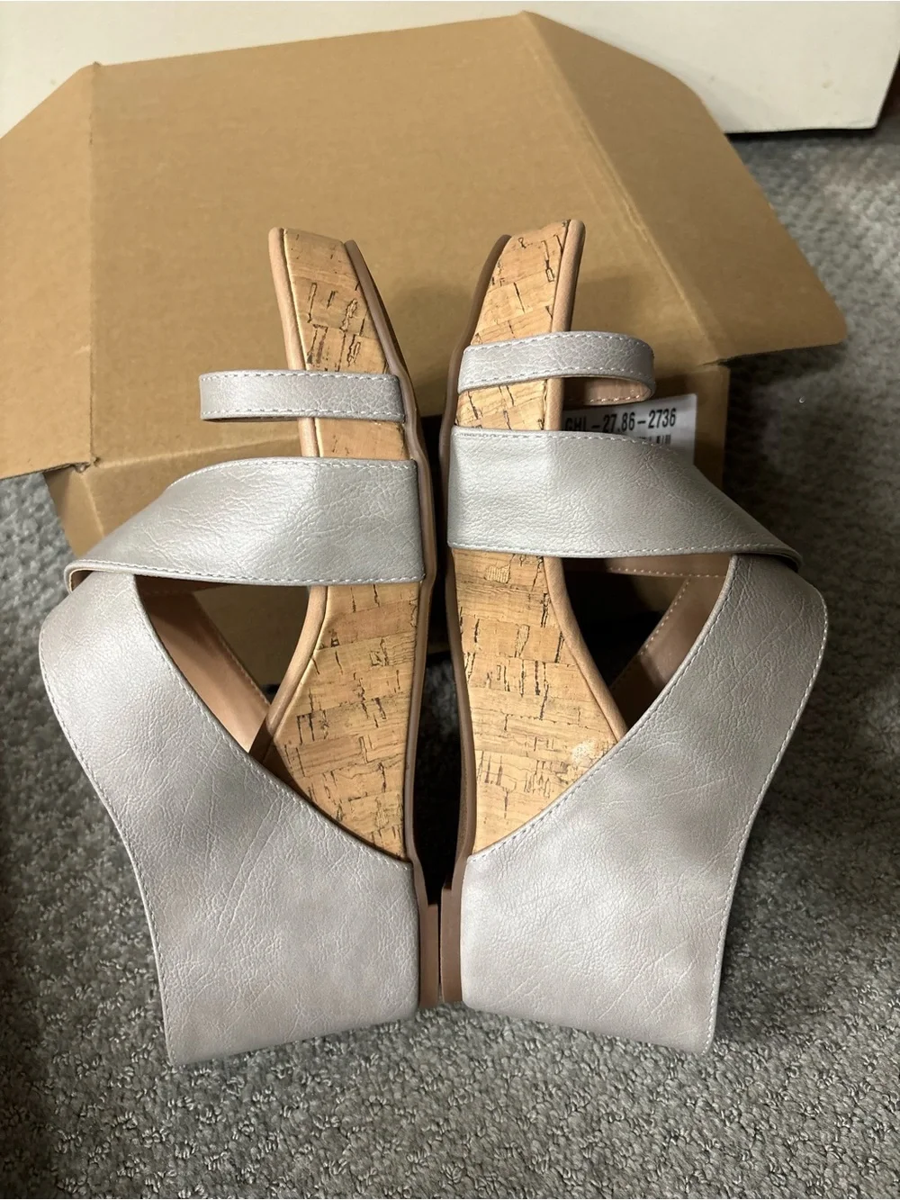 Journee Womens Rayna Wedge Heel Slip On Sandals 8.5 M brand new
